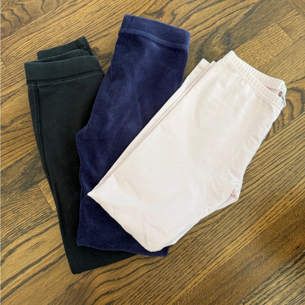 J.Crew Crewcuts & Beaufort Bonnet Kids Leggings, Navy, Black, Light Pink sz 6